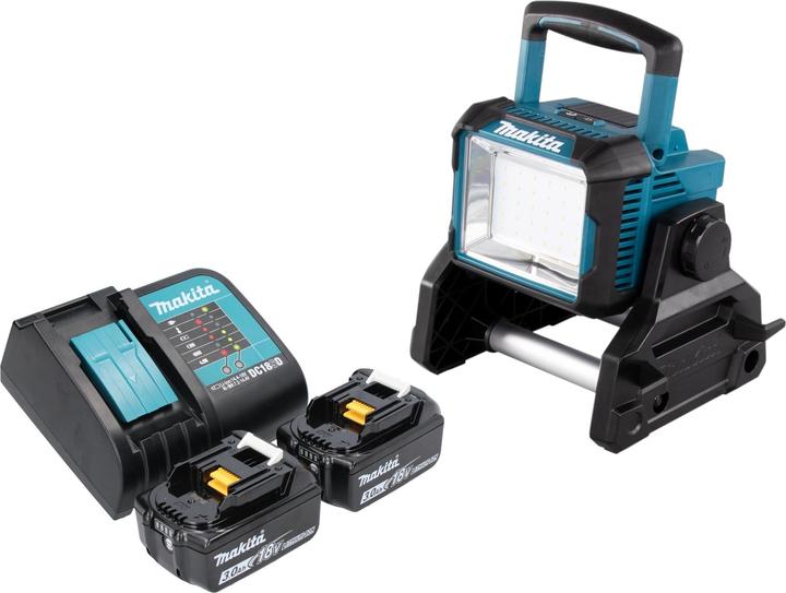 Image du produit Makita DEADML 811 SF Akku Baustrahler 14,4 / 18 V 3000 lm LED + 2x Akku 3,0 Ah + Ladegerät (750 lm)
