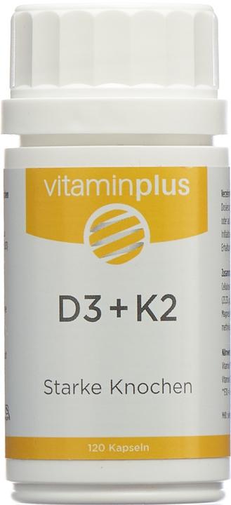 Vitaminplus D3+K2 (120 Stück, Kapseln)