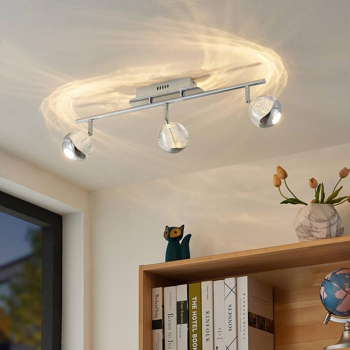 Image du produit Lucande Kilio Spot de plafond à LED, 3 flammes, chrome (1210 lm)