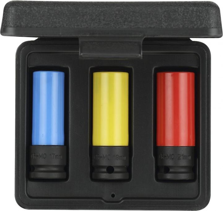 Actual product image Gedore Red Power spanner socket set 1/2 with protective sleeve 17. 19 & 21 mm (19 mm, 21 mm, 18 mm, 17 mm, 20 mm)