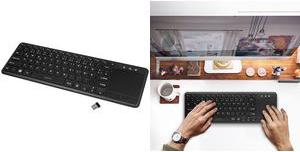 Immagine prodotto LogiLink Tastiera wireless con touchpad, 2,4 GHz, nero (DE, Senza fili)