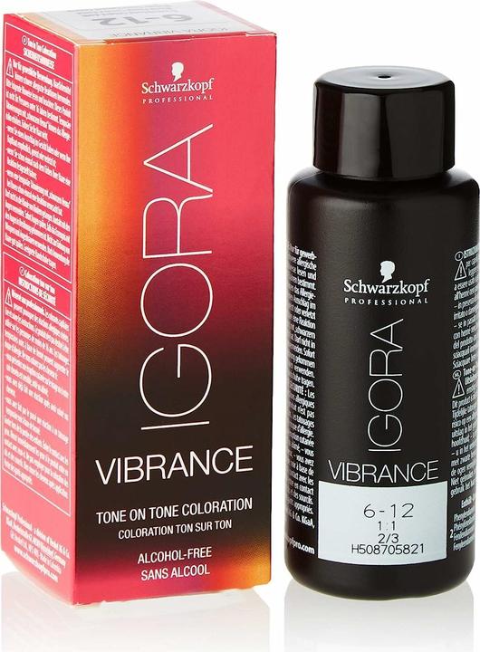 Schwarzkopf Professional IGORA Vibrance Haartönung NEU (6-12 Dunkelblond Cendré Asch)