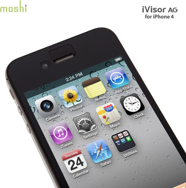 Actual product image Moshi iVisor AG Screen Protector for iPhone 4/4S (1 Piece, Apple iPhone 4, Apple iPhone 4s)