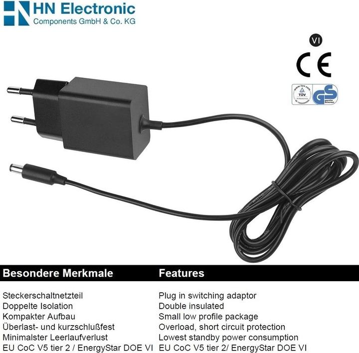 Image du produit Gequdio HN-Power Adaptateur secteur compatible pour Yealink,Snom,FAV