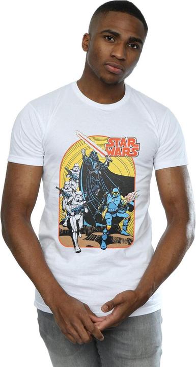 Immagine prodotto Star Wars Vintage Comic Scene Maglietta Uomo (4XL)