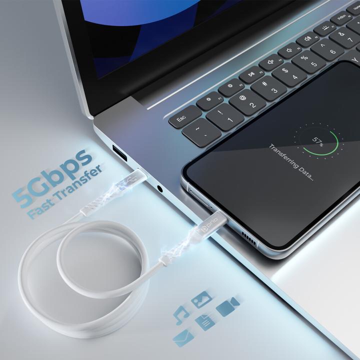 Produktbild prio Lade- und Set (30W GaN Ladegerät + USB C - USB C Kabel) weiss (30 W)