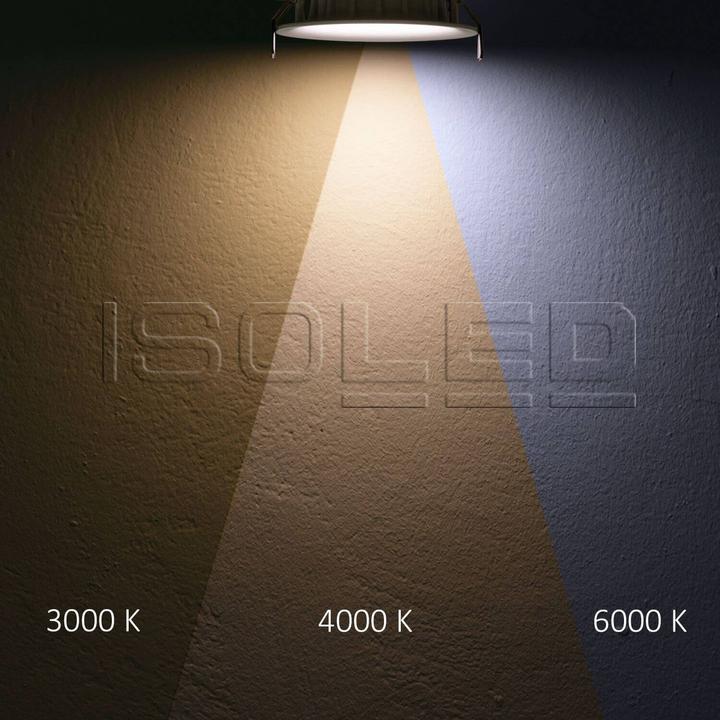Actual product image Isoled LED downlight reflector 9W, 60°, 150lm/W, UGR<19, Colorswitch 3000/4000/6000K, dimmable (150 lm)
