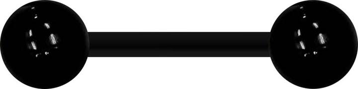 Produktbild Star Piercing Barbell schwarz mit zwei Kugeln (ohne Messing, Acryl)
