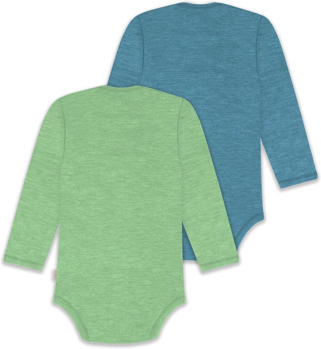 Actual product image Normani 2-pack baby merino bodysuit long sleeve "Auckland" - 9381 (56)