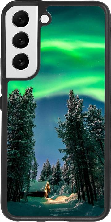 Produktbild PhoneLook Hülle Silikon schwarz Winter 22 Northern Lights (Samsung Galaxy S22)