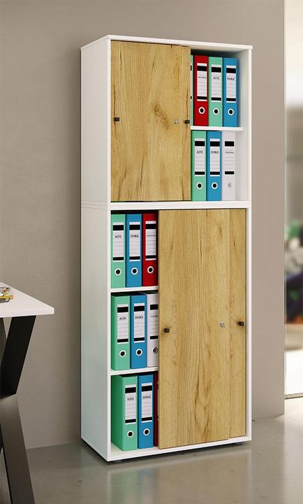 Produktbild VCM Büroschrank Schiebetüren Lona 5fach (70 x 37 x 184 cm)