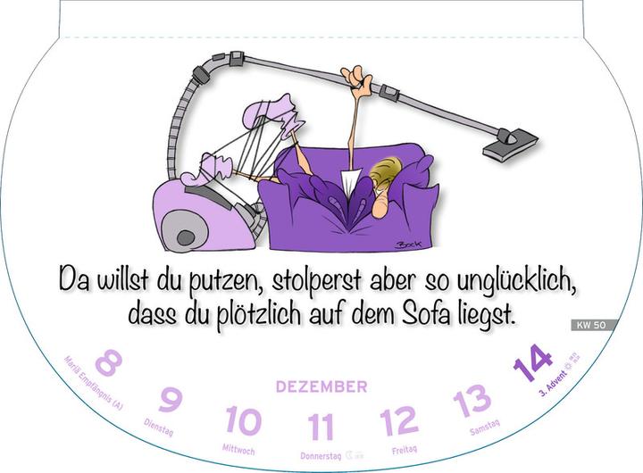 Actual product image Heye Picture Calendar Silly Sayings (21 x 29 cm, Hardcover, German)