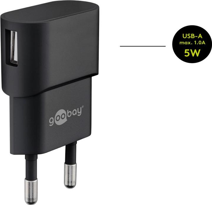Produktbild Goobay USB-A Ladegerät mit USB Micro Kabel (5 W)