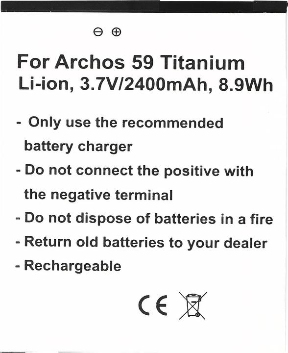 Actual product image AccuCell Akku Archos 59 Titanium, AC59TI