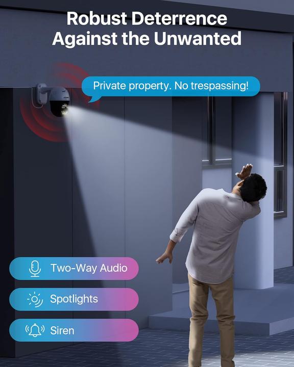 Image du produit Zosi 5MP PoE Überwachungsset mit Schwenk-Dome-Kameras