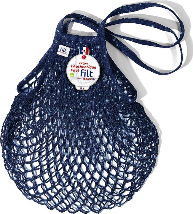 Produktbild Filt - Einkaufsnetz mit langem Griff navy glitter