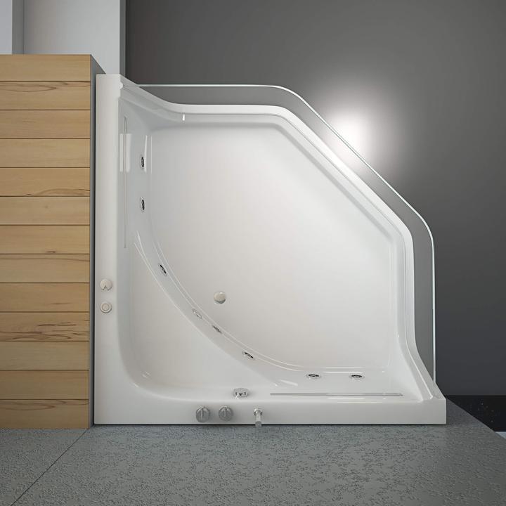 Actual product image Home Deluxe Whirlpool bath INFINITY XL coloured light therapy - 150x150x55cm (150 cm, 150 cm)