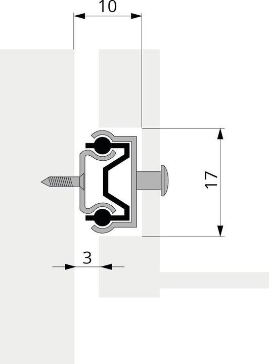 Produktbild Vasalat Kugelauszug Schubladenschienen 342mm 17mm, Teilauszug Schubladenauszüge