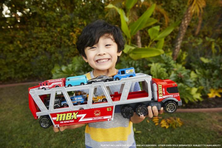 Actual product image Matchbox FIRE RESCUE HAULER Playset