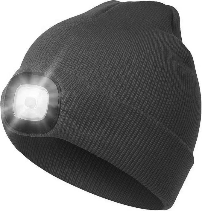 Actual product image Out of the blue Beanie hat with LED light universal size grey
