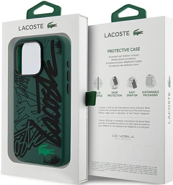 Produktbild Lacoste LCHCP15LGRAK iPhone 15 Pro 6.1" czarny/black hardcase Silicone Graffiti (Apple iPhone 15 Pro)