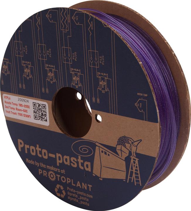 Actual product image Proto-pasta Filament HTPLA Nebula Multicolor 1.75mm 500g (TPLA, 1.75 mm, 500 g, Violet)