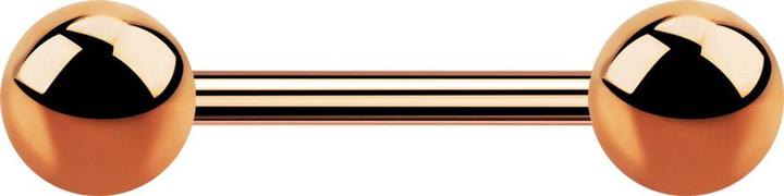 Star Piercing Barbell rosegold mit zwei Kugeln (Chirurgenstahl 316L)