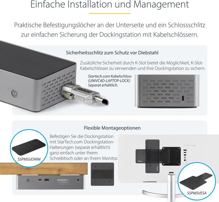Immagine prodotto StarTech DK31C4DPPDUE (USB-C, 14 Porti)