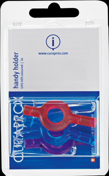 Actual product image Curaprox UHS 409 Holder Blue (3 x, 3 mm)
