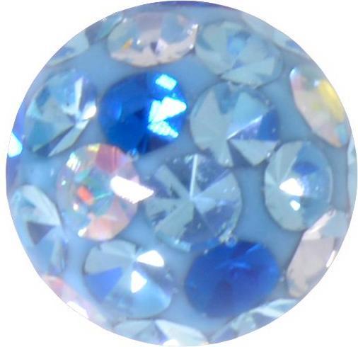 Bijouteria Piercingverschluss (Chirurgenstahl 316L, Epoxiharz, Kristall)