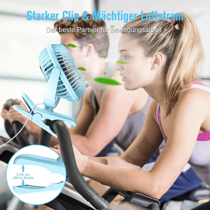 Actual product image Honyin Mini Ventilator mit Clip (40 dB)