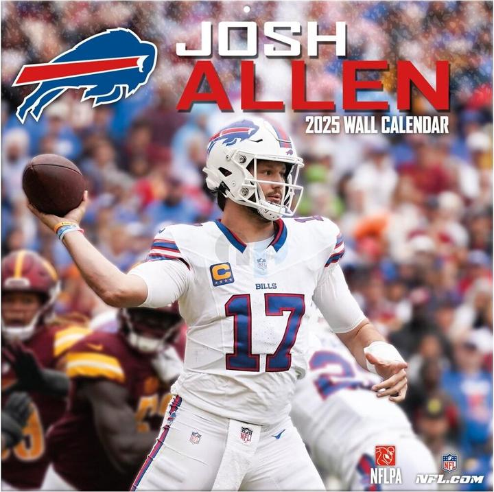 Image du produit NFL - Buffalo Bills - Josh Allen - Calendrier mural des joueurs 30.5 x 30.5 cm 2025 (30,5 x 30,5 cm, Français, Italien, Espagnol, Allemand, Anglais)