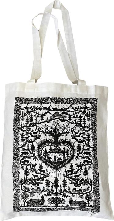 Heidi Cheese Line CUT Baumwolltasche 41 x 37 cm