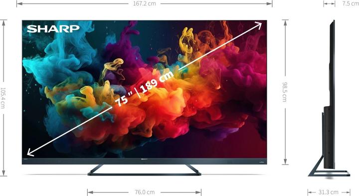 Produktbild Sharp 75FQ5EG (75", QLED, 4K, 2023)