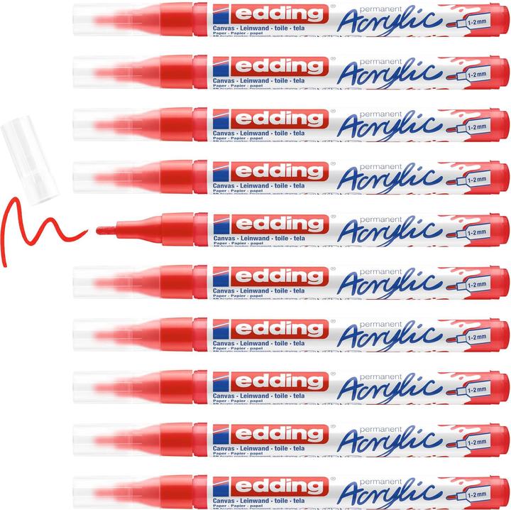 Actual product image Edding Acrylic marker (Traffic red, 2 mm, 1 x)