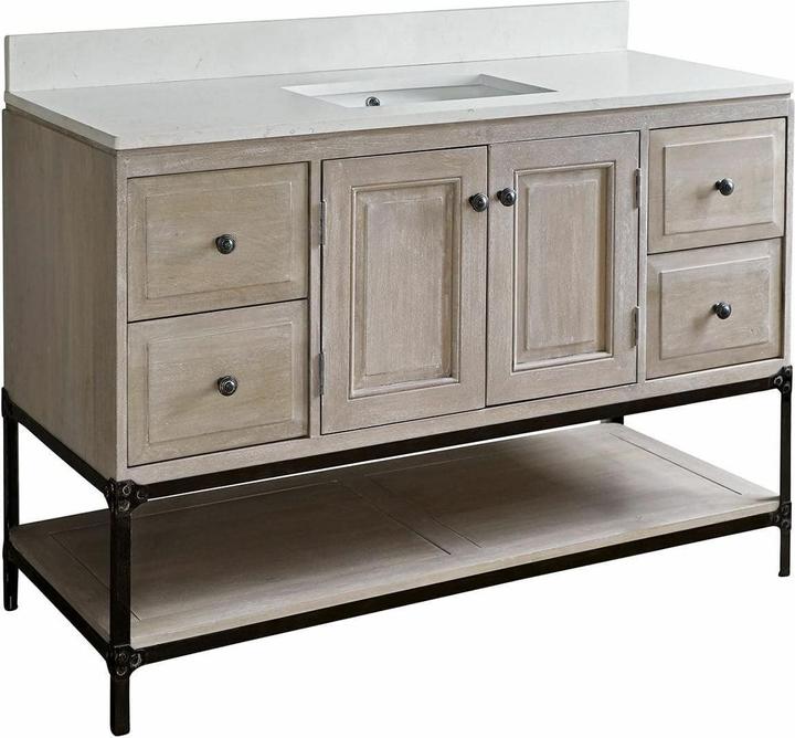 Produktbild Loberon Waschtisch Bayeaux grau/schwarz/weiss