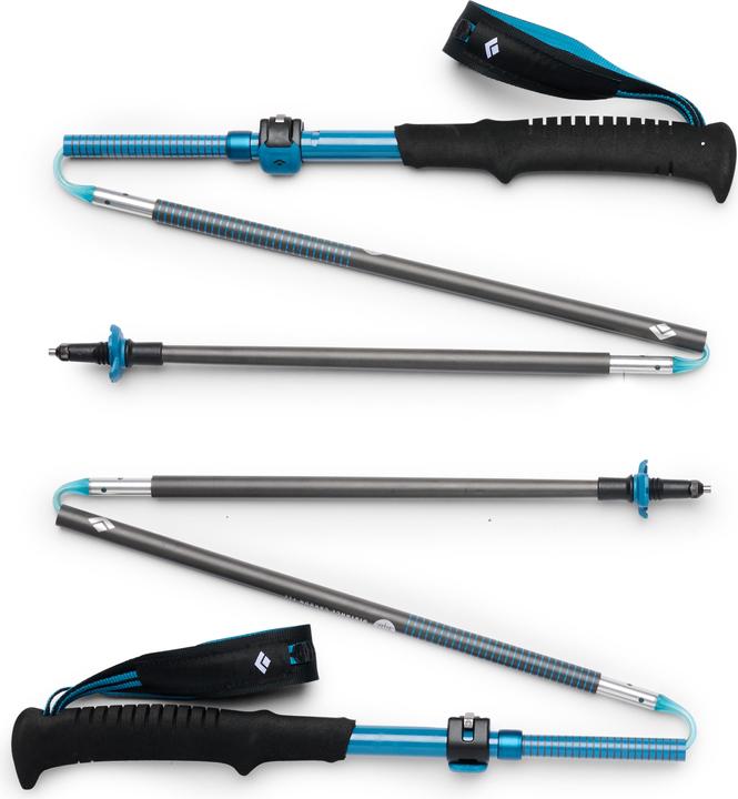 Produktbild Black Diamond Trekkingst?cke Distance Carbon FLZ (anthrazit/blau, 1 Paar, 125-140 cm) (125 - 140 cm)