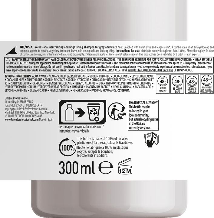 Produktbild L'Oréal Professionnel Serie Expert Silver (300 ml, Flüssiges Shampoo)