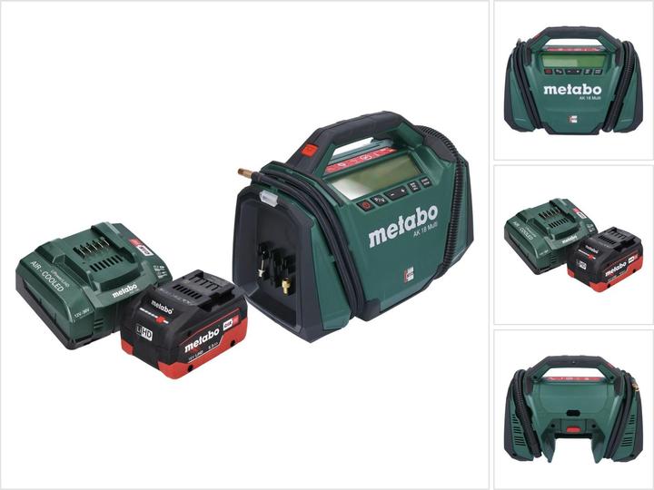 Productafbeelding Metabo AK 18 Multi accu compressor 18 V 11 bar + 1x accu 5,5 Ah + lader (11 bar, 0 l)