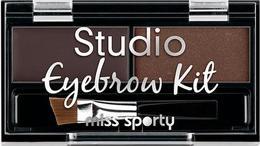 Actual product image Miss Sporty Miss Sports - Studio Eyebrow Kit Palette To Makeup Eyebrows 001 Medium Brown 1.1G (Brown)