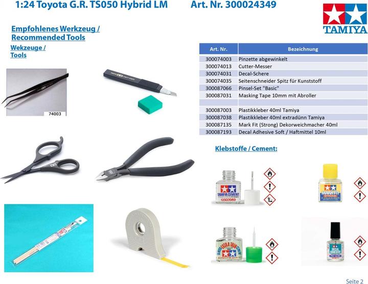 Produktbild Tamiya Toyota GAZOO Racing TS050 Hybrid