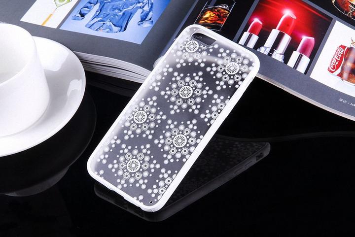 Produktbild König Design Apple iPhone 8 Handy Hülle Mandala Case Schutzhülle Motiv Cover Flocken Weiss Neu (Apple iPhone 8)