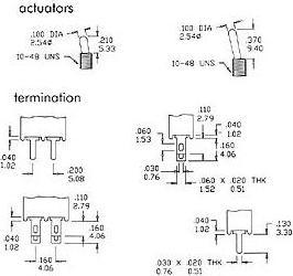Produktbild Velleman 90° Vertical Subminiature Toggle Switch Spdt On-On