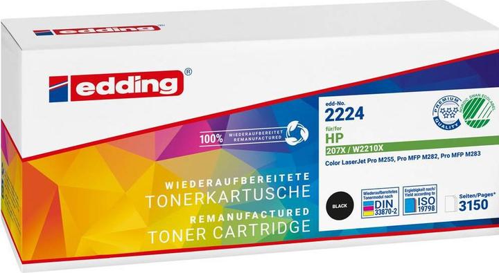 Produktbild Edding EDD-2224 schwarz Toner kompatibel zu HP 207X (W2210X) (W2210X)