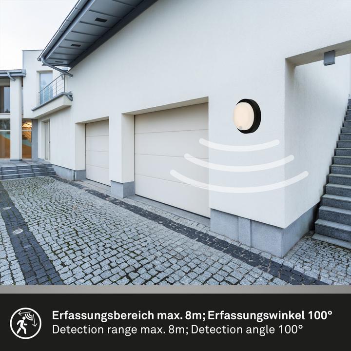 Produktbild Briloner Akku LED Aussenwandleuchte,Sensor,schwarz,LED/4W (700 lm, IP44)