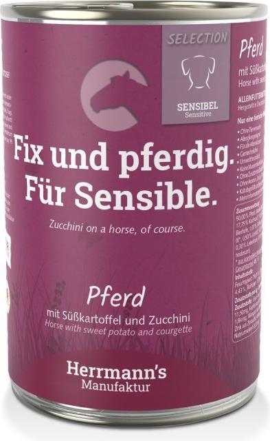 Produktbild Herrmann's Pferd mit Süsskartoffel und Zucchini (Adult, 6 Stk., 800 g)