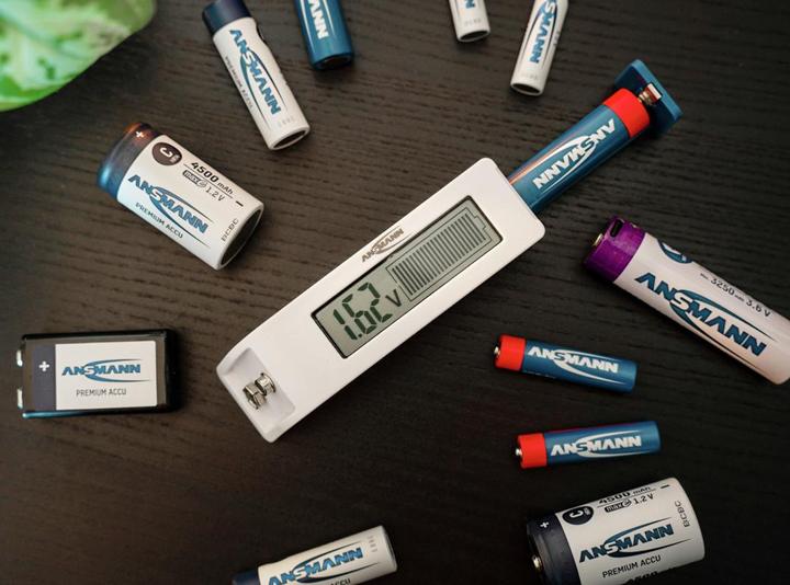 Actual product image Ansmann Battery tester Universal LC-Display,bar graph,for battery/battery