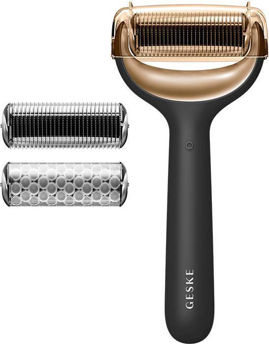 Actual product image Konjac Sponge Roller do mezoterapii igłowej twarzy i ciała 8w1 Geske z Aplikacja (szary)