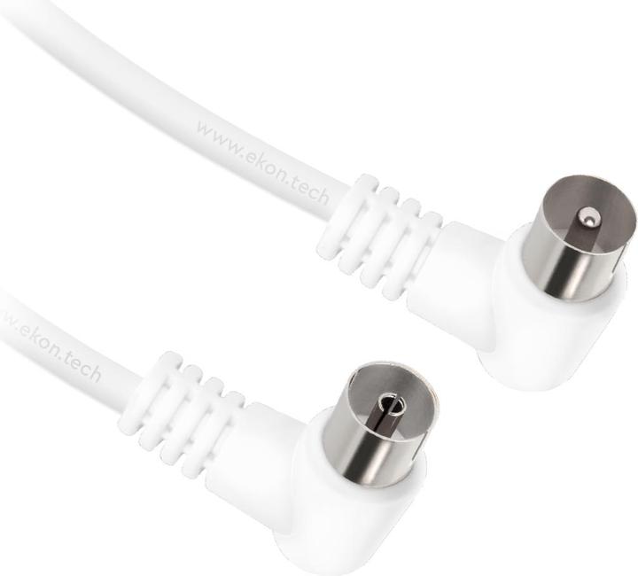 Ekon Antenna cable with angled connectors, 75dB (Antenna cable)