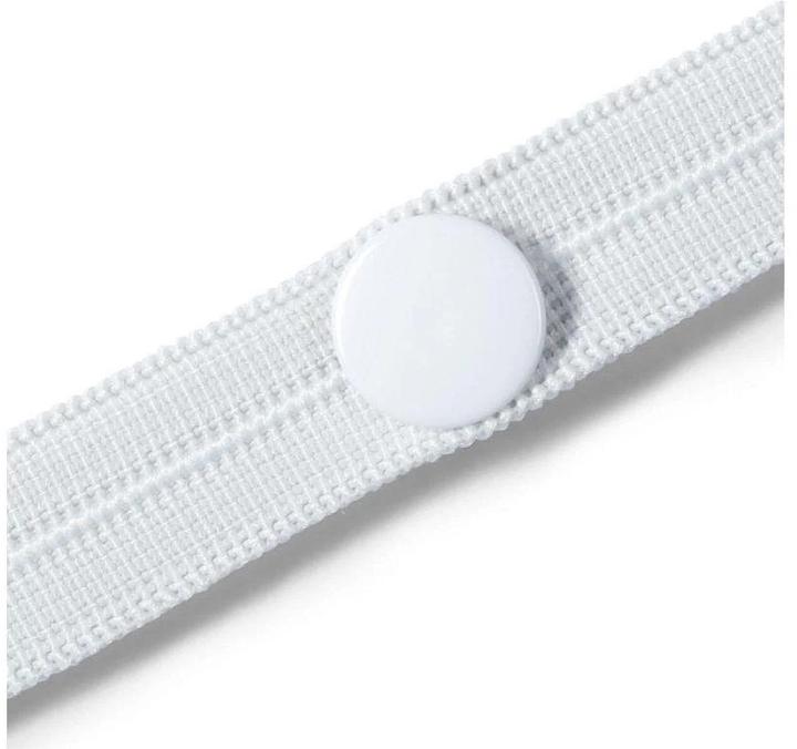 Produktbild Prym Knopfloch-Elastic mit 3 Wäsche-Doppelknopf, weiss 12 mm, Karte 3 m, Knopf 12 mm